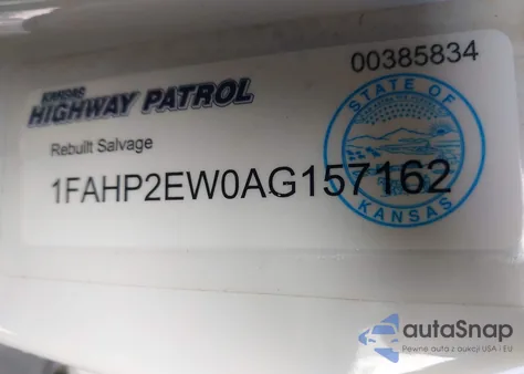 2010 Ford Taurus Sel z USA, uszkodzony, nr VIN 1FAHP2EW0AG157162